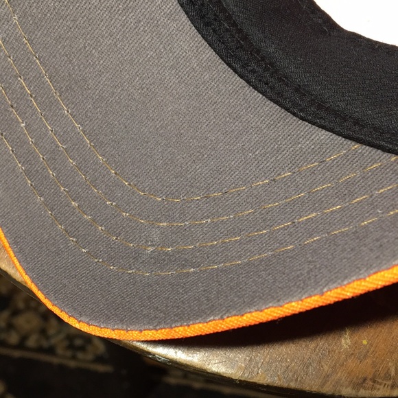 Browning Orange hunting hat full 6 panel adjustable back strap cap - Picture 11 of 12